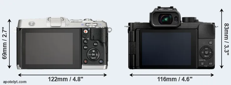 Comparison E-P5 or G100 rear