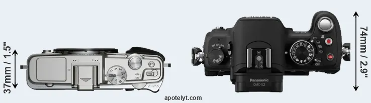Compare E-P5 versus G2 top