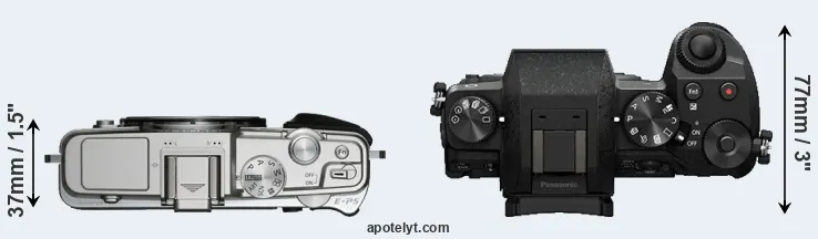 Compare E-P5 versus G7 top