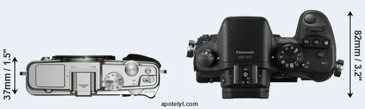 Compare E-P5 versus GH3 top
