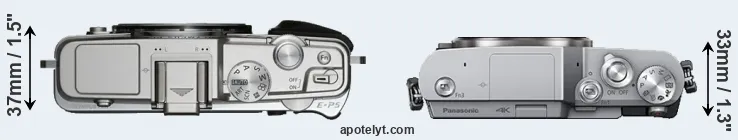 Compare E-P5 versus GX850 top