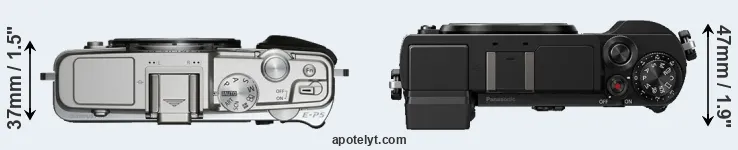 Compare E-P5 versus GX9 top
