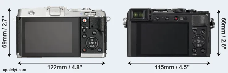 Comparison E-P5 or LX100 II rear