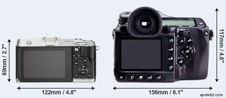 Comparison E-P5 or 645D rear