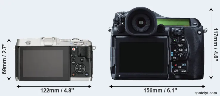 Comparison E-P5 or 645Z rear