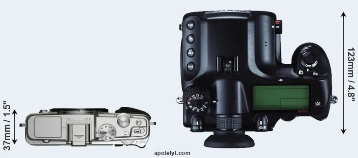 Compare E-P5 versus 645Z top