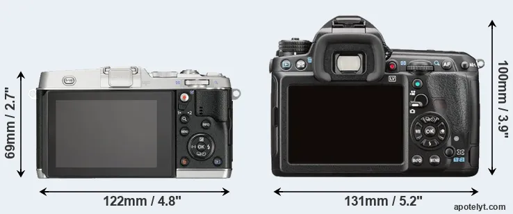 Comparison E-P5 or K-3 II rear