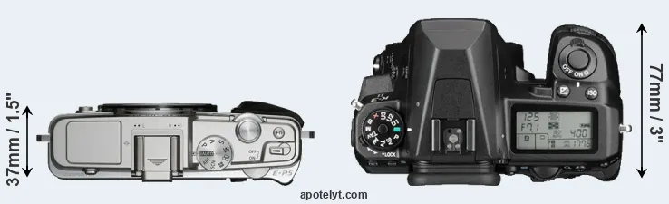 Compare E-P5 versus K-3 II top