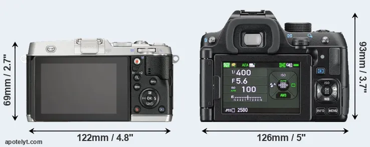 Comparison E-P5 or K-70 rear