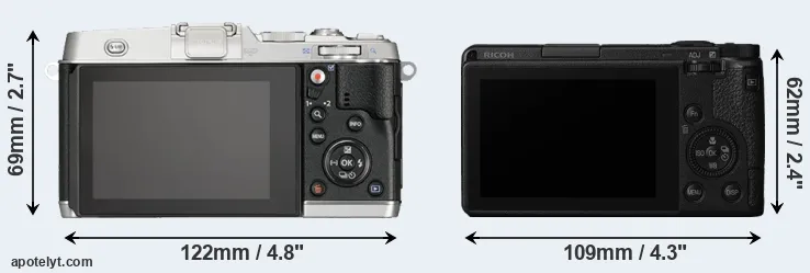 Comparison E-P5 or GR III rear