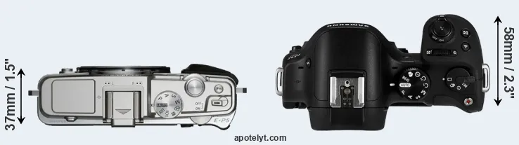 Compare E-P5 versus NX30 top