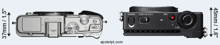 Compare E-P5 versus fp top