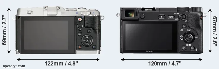 Comparison E-P5 or A6300 rear
