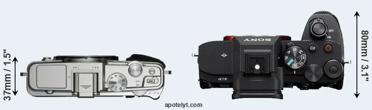 Compare E-P5 versus A7 IV top