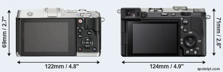Comparison E-P5 or A7C R rear