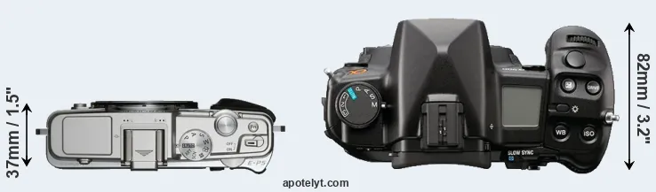 Compare E-P5 versus A900 top