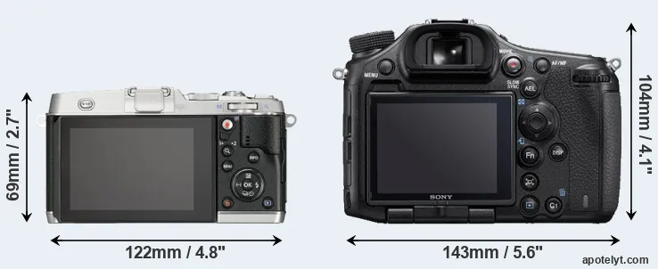 Comparison E-P5 or A99 II rear