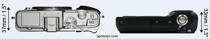 Compare E-P5 versus NEX-3 top