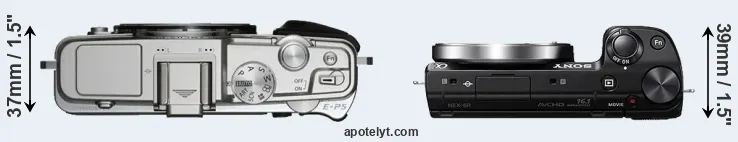 Compare E-P5 versus NEX-5R top