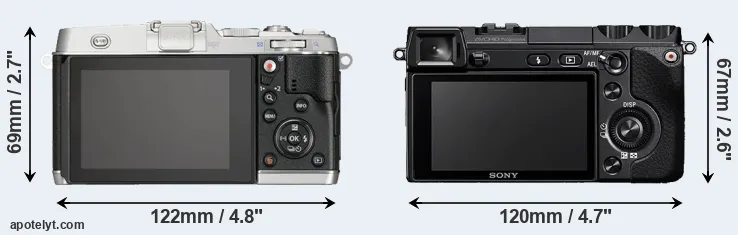 Comparison E-P5 or NEX-7 rear