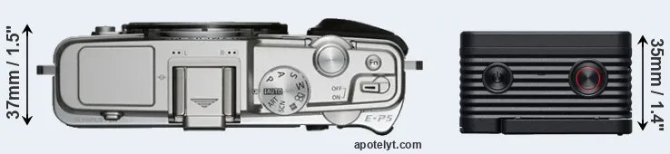 Compare E-P5 versus RX0 II top