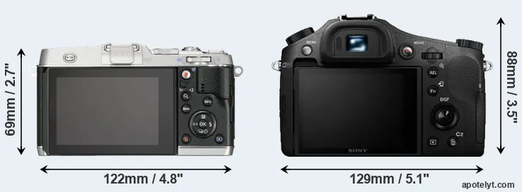 Comparison E-P5 or RX10 II rear