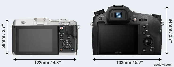 Comparison E-P5 or RX10 IV rear
