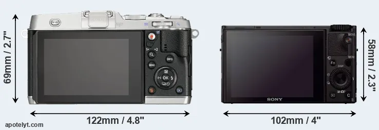 Comparison E-P5 or RX100 III rear