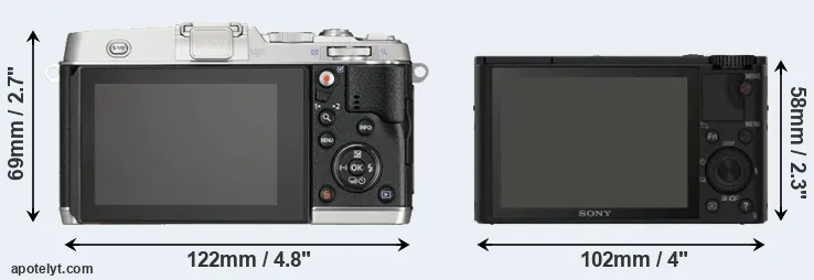 Comparison E-P5 or RX100 rear