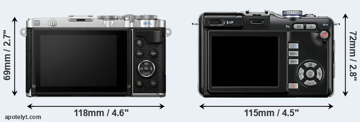 Comparison E-P7 or E-PL1 rear