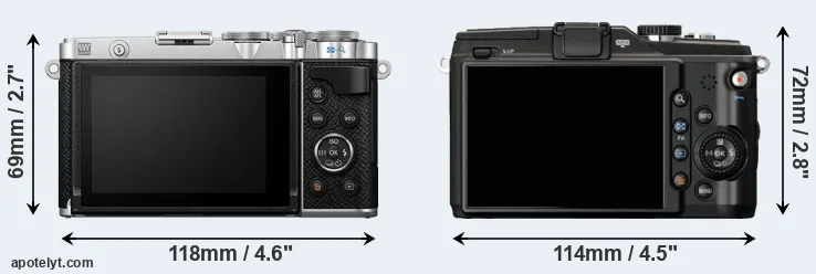 Comparison E-P7 or E-PL2 rear