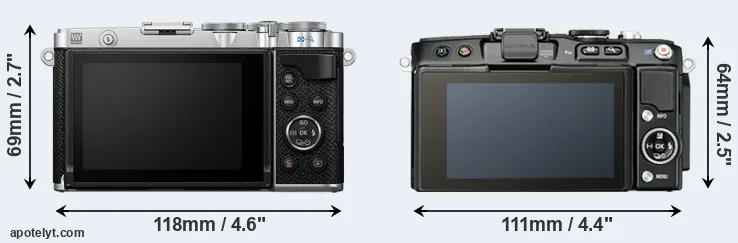 Comparison E-P7 or E-PL5 rear