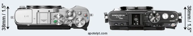 Compare E-P7 versus E-PL5 top