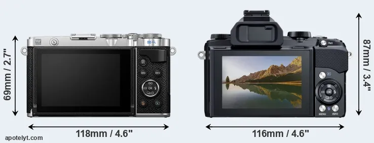 Comparison E-P7 or Stylus 1 rear