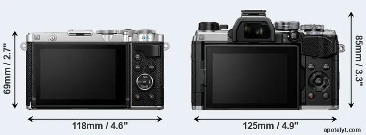 Comparison E-P7 or OM-5 rear