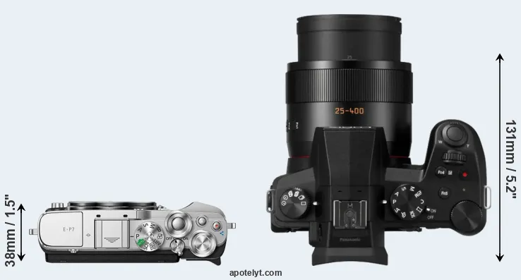 Compare E-P7 versus FZ1000 II top
