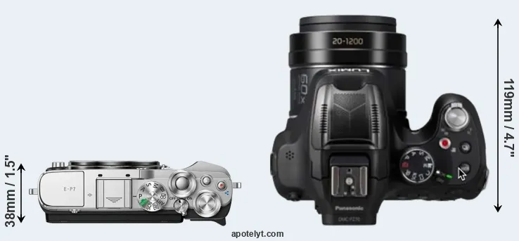 Compare E-P7 versus FZ80D top