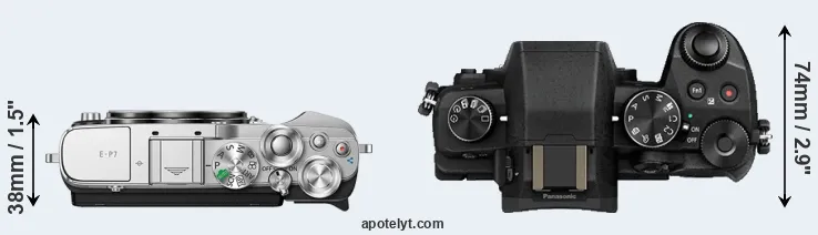 Compare E-P7 versus G80 top