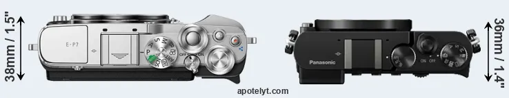Compare E-P7 versus GM5 top