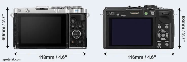 Comparison E-P7 or GX1 rear