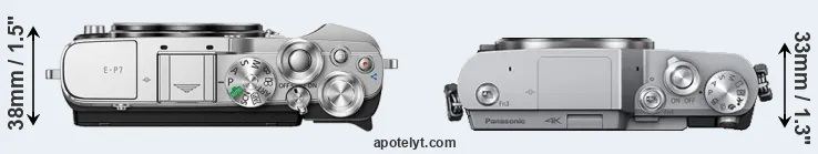 Compare E-P7 versus GX800 top