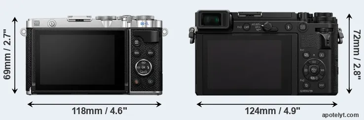 Comparison E-P7 or GX9 rear