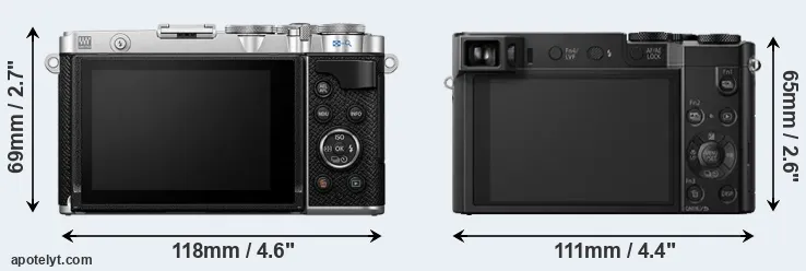 Comparison E-P7 or TZ100 rear