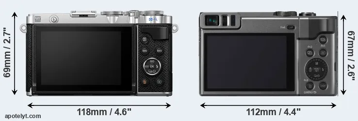 Comparison E-P7 or TZ90 rear