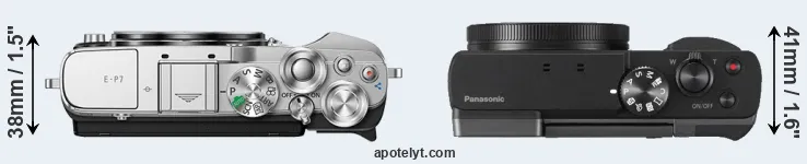 Compare E-P7 versus TZ90 top