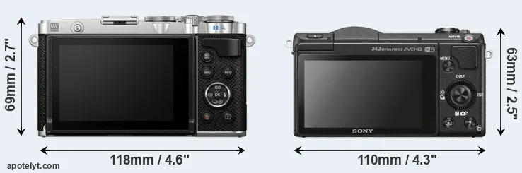 Comparison E-P7 or A5100 rear