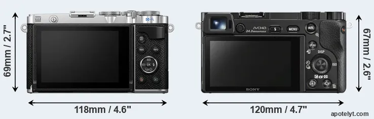 Comparison E-P7 or A6000 rear