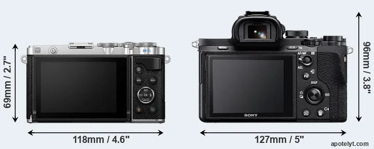 Comparison E-P7 or A7 II rear