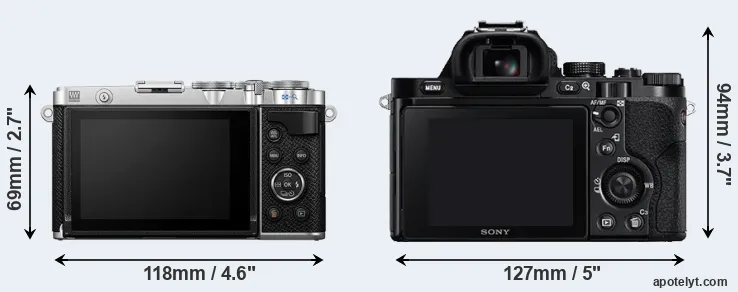 Comparison E-P7 or A7 rear