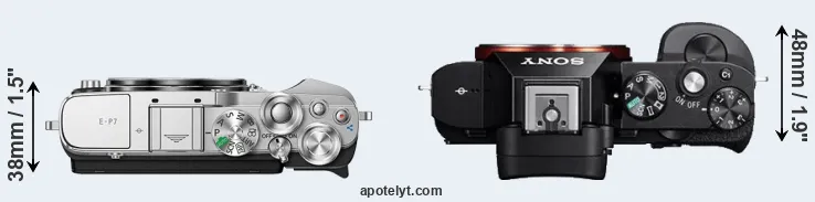 Compare E-P7 versus A7 top